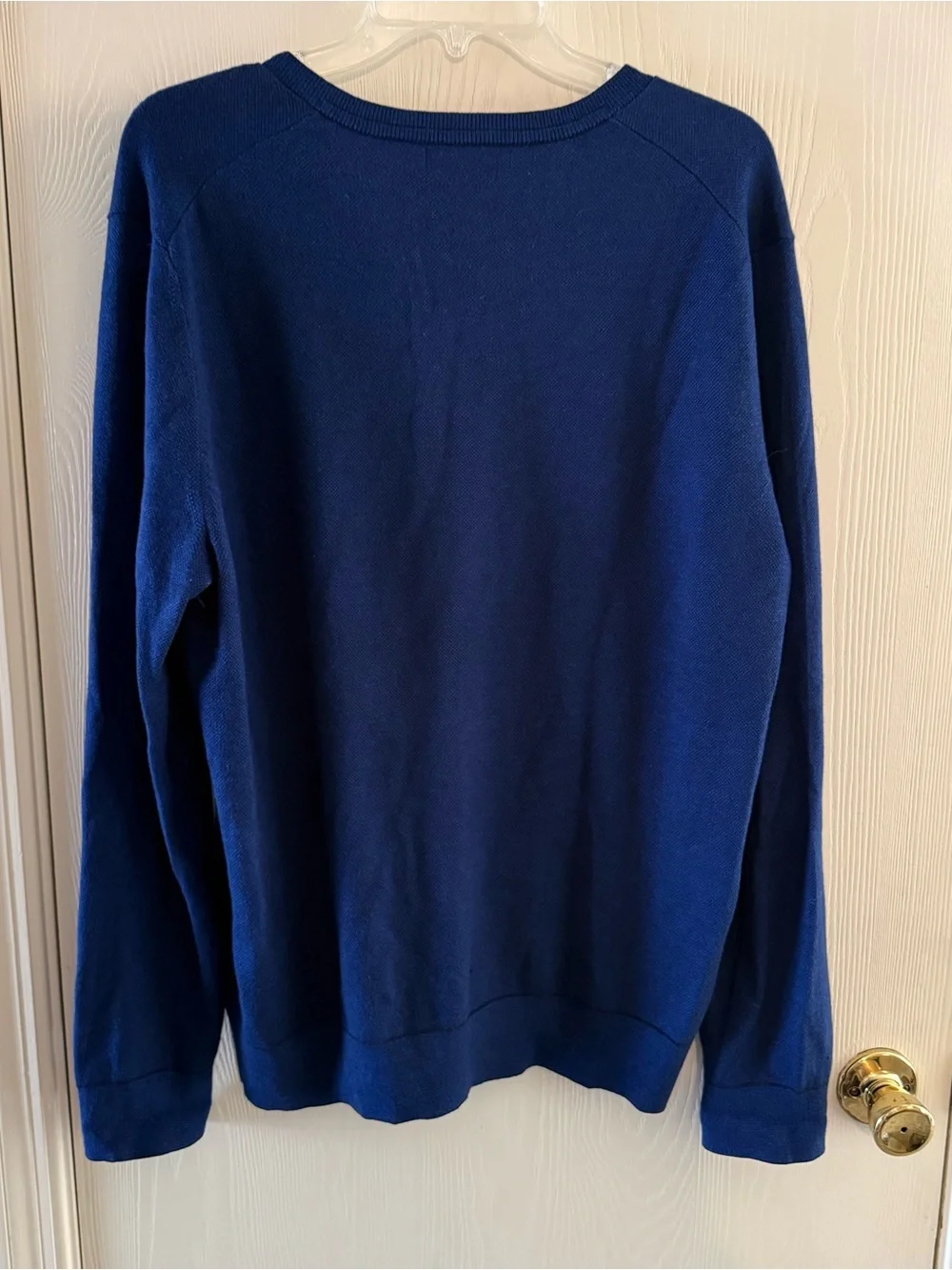 Banana Republic Men's V-Neck Sweater in L Blue Silk Cotton Cashmere